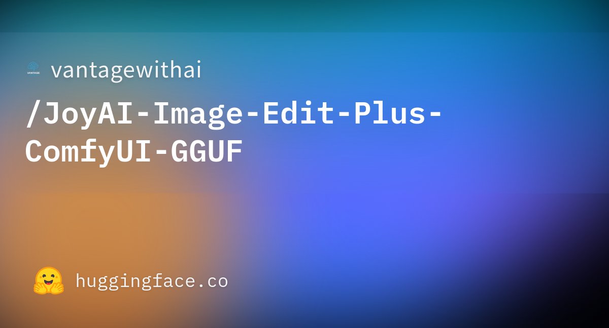 aiaicreate's tweet photo. 画像編集モデル「JoyAI-Image-Edit-Plus」のComfyUI向けGGUF量子化版が公開。
複数画像の参照やImage-to-Image機能を持つモデルを軽量化。ComfyUI上での省VRAM動作や実行効率向上に寄与。
#JoyAI #ComfyUI
URLはリプ⬇️ https://t.co/r68fWda0Bw