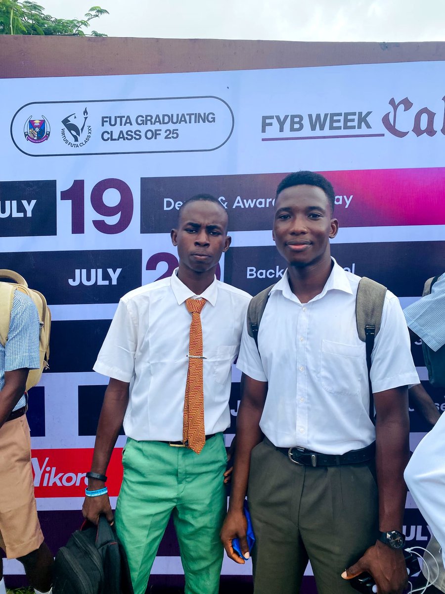 SamuelAwoya's tweet photo. July 20th, 2026 - FYB Day 02.
Back to School. 
@futaclassxxv @principia25 @FutaBro
#virtusfutaclass25
#virtusfybweek
#futaclassxxv https://t.co/fms0i0boPl
