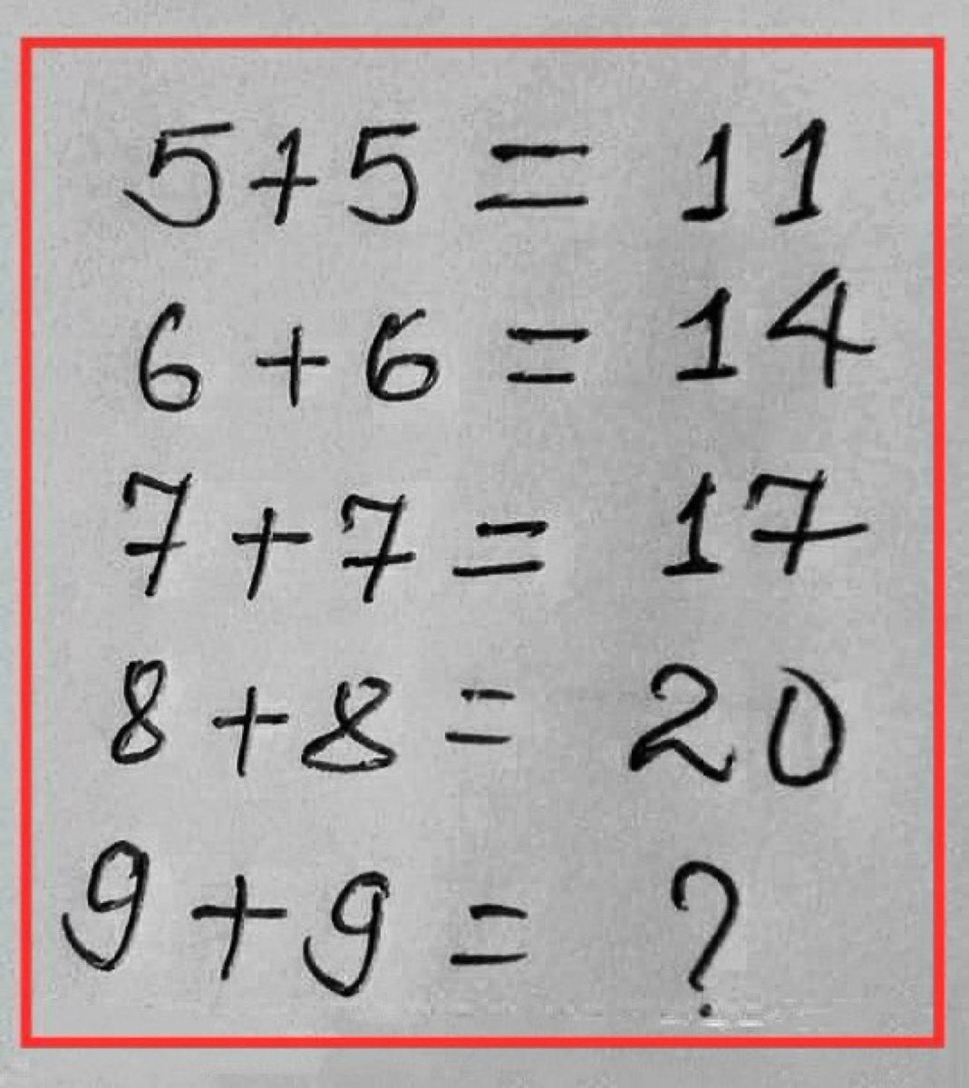 Teaseryy's tweet photo. 99% people get this wrong. 😵‍💫 Can you solve it without cheating? 👇🧠 https://t.co/SwbWIkvVdo