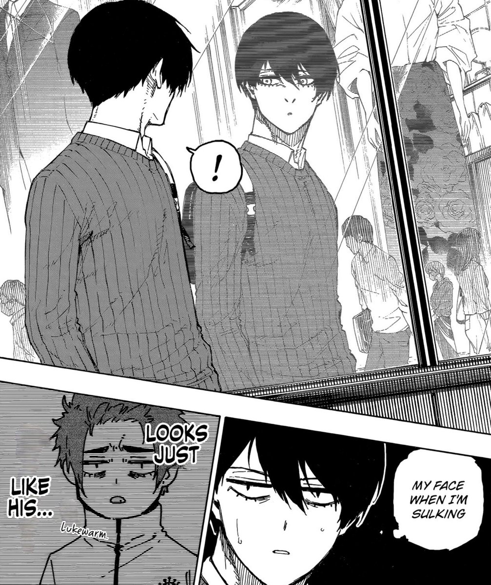 buburinrin1's tweet photo. It takes me out how every time Rin looks at himself in the mirror, he somehow ends up finding another resemblance to his niichan. First he tried cutting his bangs and realized his own face looked just like Sae's and now he realizes they even have the same sulking expression 😭 https://t.co/k02ESnigSf
