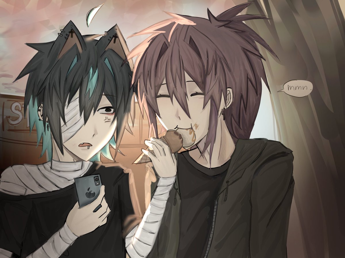 Qiienzi's tweet photo. My babies eating icecream together !!
#oc #occontent #shoxel #ewhf #digitalart #illustration https://t.co/XOein1ozkj