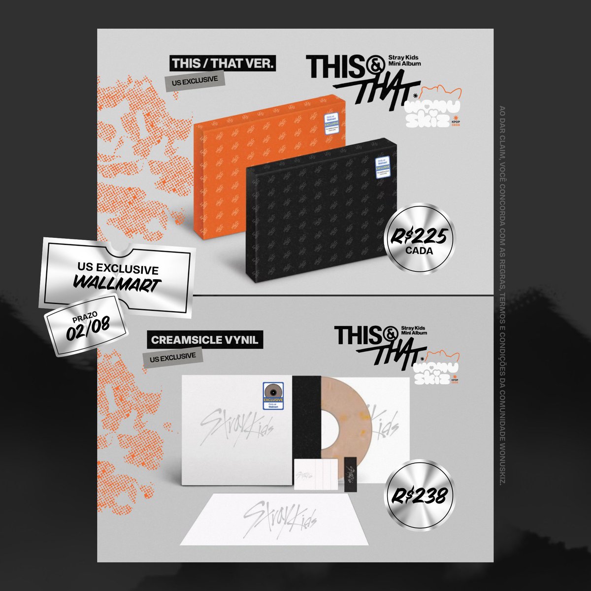 wonuskiz's tweet photo. CEG THIS &amp; THAT WALMART EXCLUSIVE 

- This ou That ver: R$225
- Tangerine Vinyl: R$238

Mais infos no forms de pedido, qualquer duvida chamar na dm 🥰

Forms: https://t.co/CDpBE4DLgH https://t.co/xjzuK3cBWF