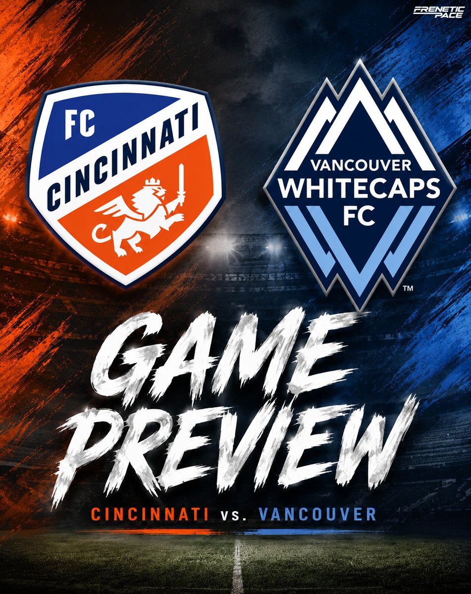 FPSportsMedia's tweet photo. Western Conference leaders Vancouver Whitecaps travel to Cincinnati as both clubs return from the MLS break with valuable points on the line.
#MLS #FCCincinnati #VWFC #MajorLeagueSoccer #TQLStadium #MatchPreview #Football #FreneticPaceSports
Read Here:
https://t.co/NDON9cus2B https://t.co/PVxTNhHrg4