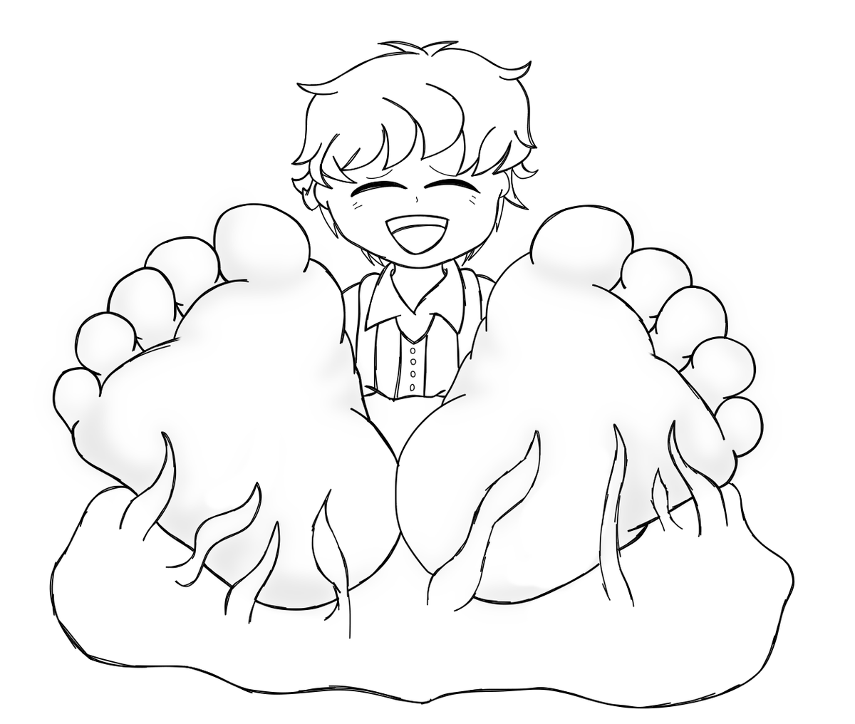 sneekysteaky's tweet photo. lil loid, might color, but for now, here's what it looks like when i screw about with the pen tool https://t.co/ec5jiaHfpS