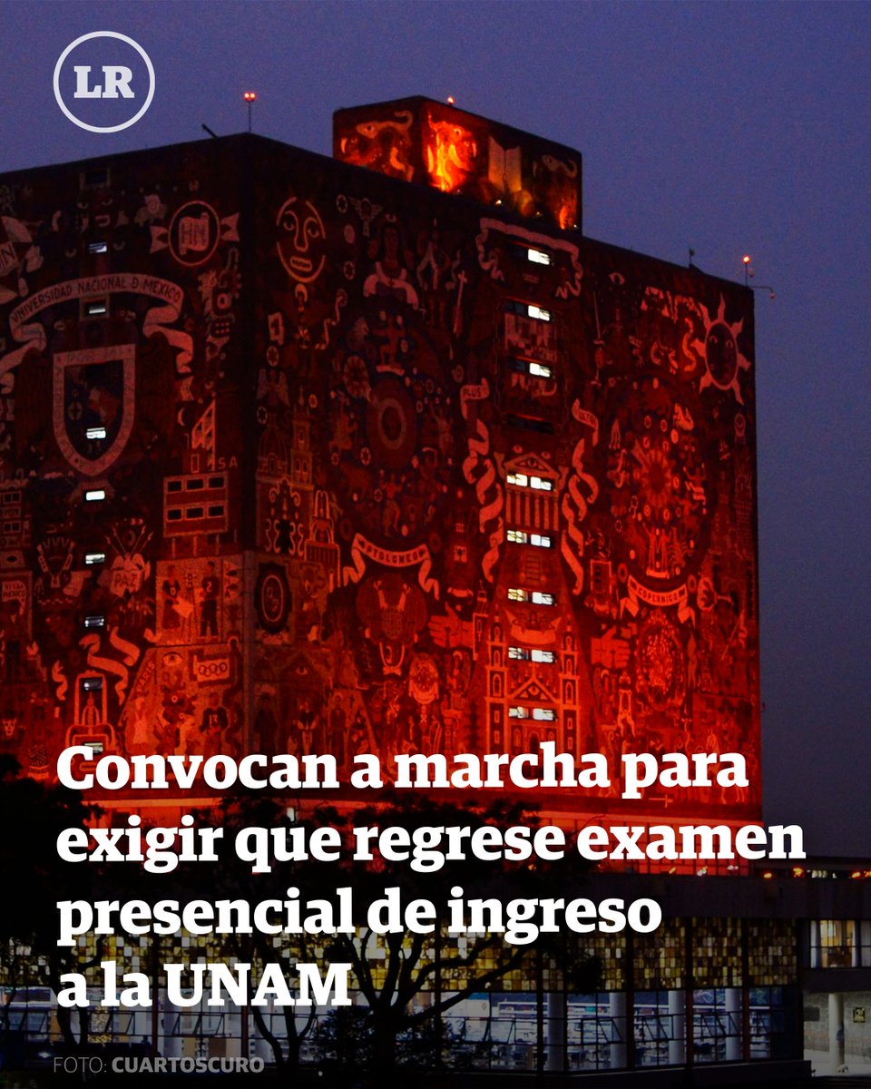 LaRazon_mx's tweet photo. 📢 La comunidad de la UNAM convocó a una marcha para exigir el regreso del examen presencial de admisión, luego de que los resultados de la prueba en línea generaran dudas por puntajes inusualmente altos y presuntas irregularidades en el proceso.

Las y los inconformes piden mayor transparencia en la evaluación y que el acceso a la Universidad se realice bajo condiciones justas y equitativas para todas las personas aspirantes.

https://t.co/sBcq3LzLBI

#UNAM #ExamenDeAdmisión #Educación