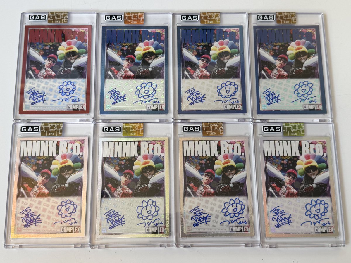 MNNK Bro. Complex Cover x GAS Trading Card 村上隆さんのサインが