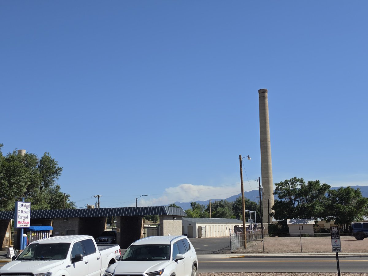 glenn_norbME's tweet photo. #aspenacresfire 7/20/26 update 4:35  Well, it is 100 degrees, and the fire seems to have flared again. Heading towards Rye. Ugh https://t.co/QfoCK1I95s