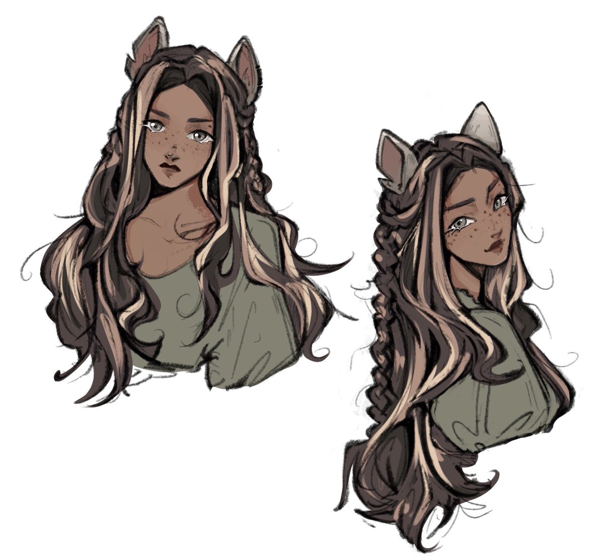 Im_Just_Silly's tweet photo. Terribly rough sketch of hyena oc!!! 

Tejini🐾!! 

#twst https://t.co/Nzl8itkNwr