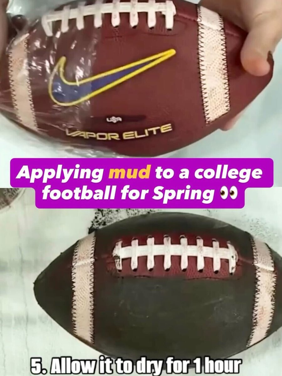 espncfb4sl2's tweet photo. How LSU preps their footballs for Spring Practice 👀

(via ) https://t.co/SiQOn1ofZB