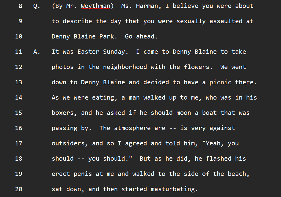 mad_dawg_dub's tweet photo. Friends of Denny Blaine has worked to silence victims of sexual crimes at the park. Their lawyer targeted a queer woman from GA who fled abuse and anti-queer violence, implying that enjoying sex made her less worthy of protection @DennyBlainePark https://t.co/EF2t1i4O85