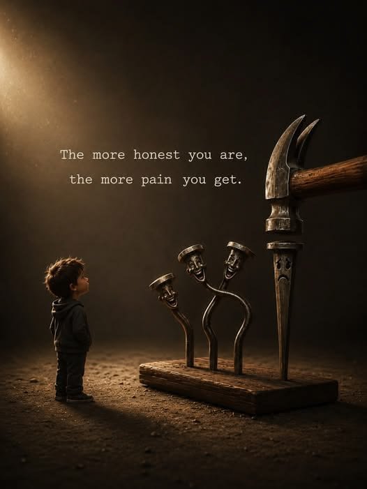 Elia6k's tweet photo. The more honest you are,
the more pain you get. https://t.co/n9El4HBjY8