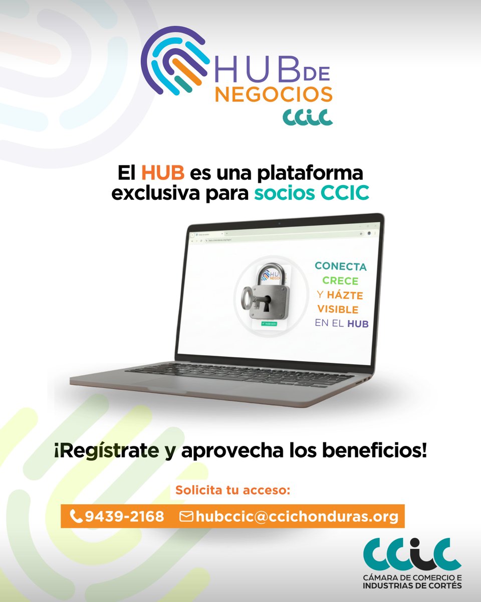 CCICHN's tweet photo. Ser socio de la CCIC también significa acceder a herramientas y conexiones que impulsan el crecimiento de tu empresa. Descubre todo lo que el Hub de Negocios tiene para ofrecerte.
¿Aún no eres socio?
Completa el formulario: 🔗 https://t.co/p7Iwpgrq4Q

📲https://t.co/H6Hx6YvWGR
📧 hubccic@ccichonduras.org

#HazteSocioCCIC #LaCasaDeLosEmpresarios #SPS
