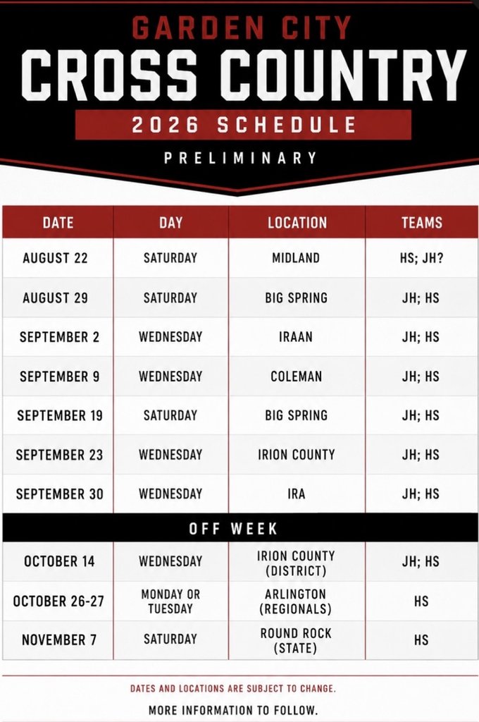 GCkats's tweet photo. Cross Country Information 
Coach Johnson will be taking over as Head Coach with Coach Flores as the Assistant!  Make sure to join Cross Country SportsYou for information coming soon.  Practice starts August 3rd.  Road back to Round Rock begins! https://t.co/AF3fV4D5ta