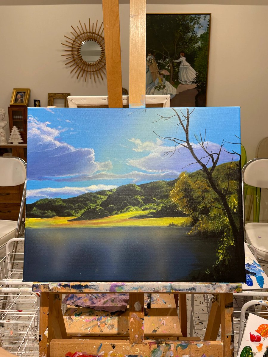 DayleReazer's tweet photo. Exploring the texture of acrylic paint under soft morning light—small studio moments that feel like pure magic. https://t.co/BHAcAzmk6r
