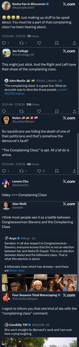 KatieGoldin's tweet photo. “For this social media campaign we are launching the phrase ‘complaining class,’ please reflect this in your posts. Thanks in advance.” https://t.co/mNP51GovFZ