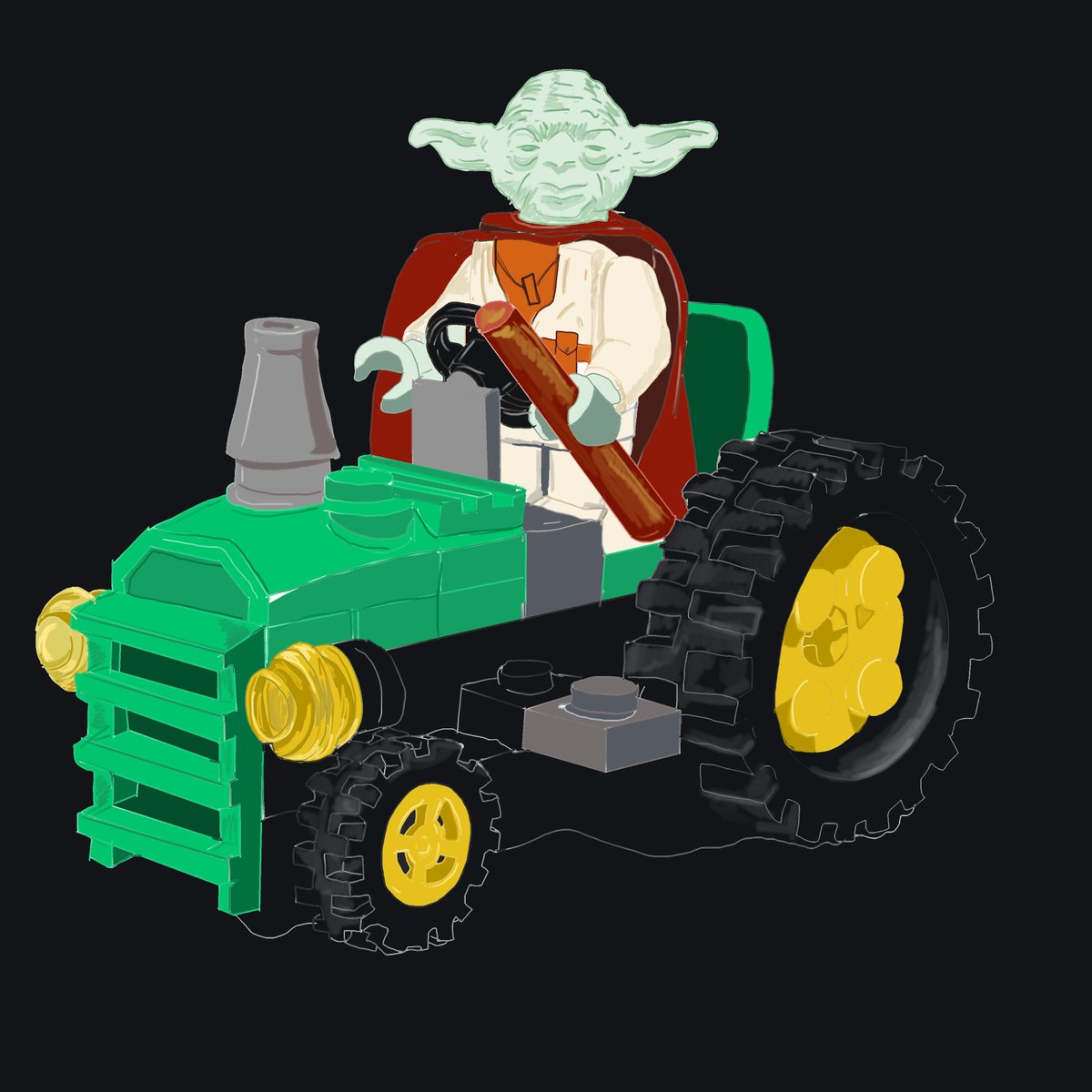 Marcusmetal123's tweet photo. *insert lego yoda death scream* #lego #starwars #krita https://t.co/gWX7JDB96Y