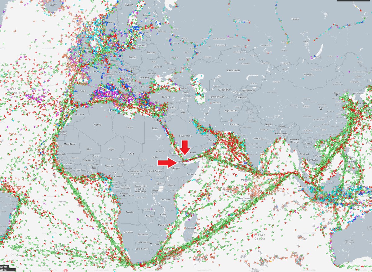 FinanceLancelot's tweet photo. If the Red Sea is closed by the Houthis, say goodbye to fuel imports from India.

With Russia &amp; Middle East refineries destroyed, US refineries about to go offline for maintenance, suddenly no fuel coming to Russia or Europe.

Gas stations will be empty. Lockdowns 2.0 are coming. https://t.co/FpjiXGdDI9