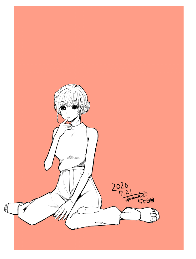 Tasaki_gin's tweet photo. #posemaniacs @posemaniacsより   
#100日チャレンジ #イラストㅤㅤㅤ
55日目✨今日は女子🍊 https://t.co/G8R96ldres