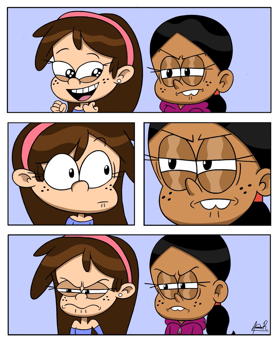 arzcartoon's tweet photo. 🇺🇸 When I don't want to upset my best friend: 😅
🇻🇪 Cuando no quiero quedar mal con mi mejor amiga: 😅

Instagram: 📸
https://t.co/otwIsp6Spj
DeviantArt: 🖼️
https://t.co/5x9KOMRYVM

#thecasagrandes #ronnieannesantiago #sidchang #comic #theloudhouse https://t.co/R0kbmrlcKv