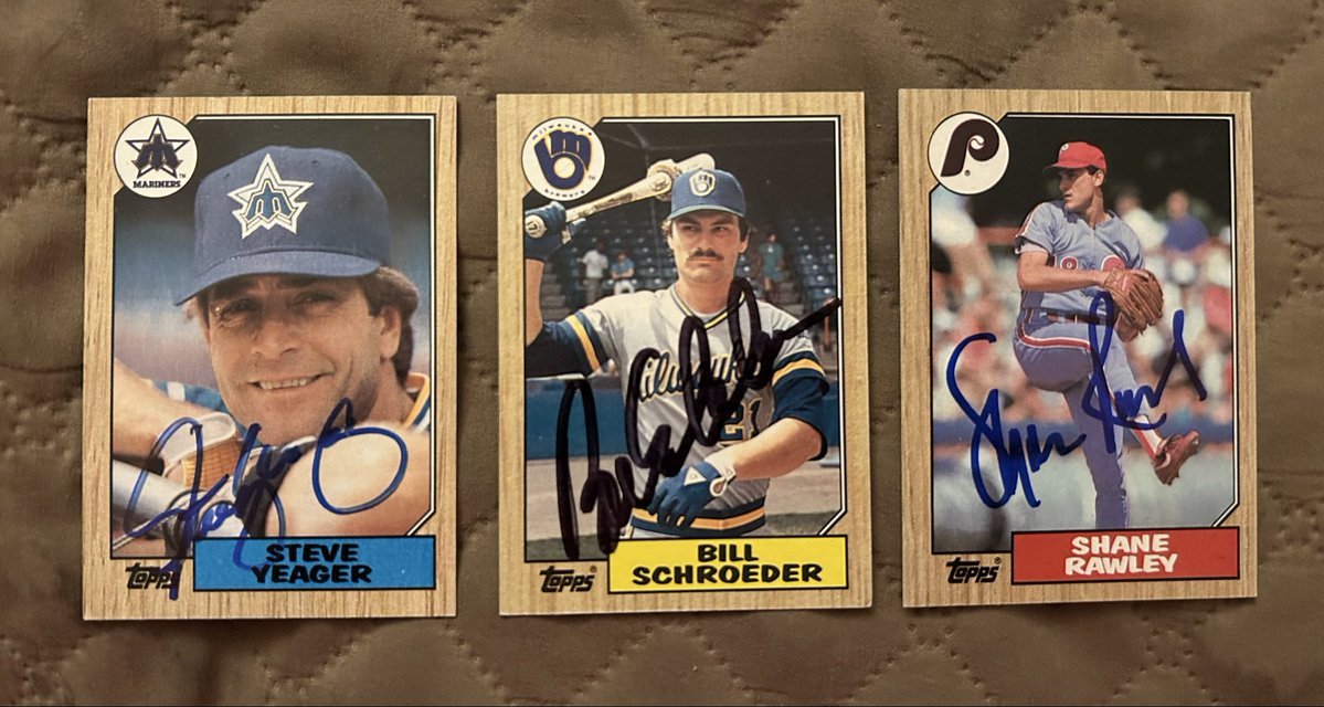 OSmithCollector's tweet photo. This week’s 1987 Topps additions include a 1981 World Series Co-MVP, the Brewers primary color commentator, and a man who owns a restaurant in the Tampa area and has written a book. #87Topps #Project87 https://t.co/4VFYkbs7XD