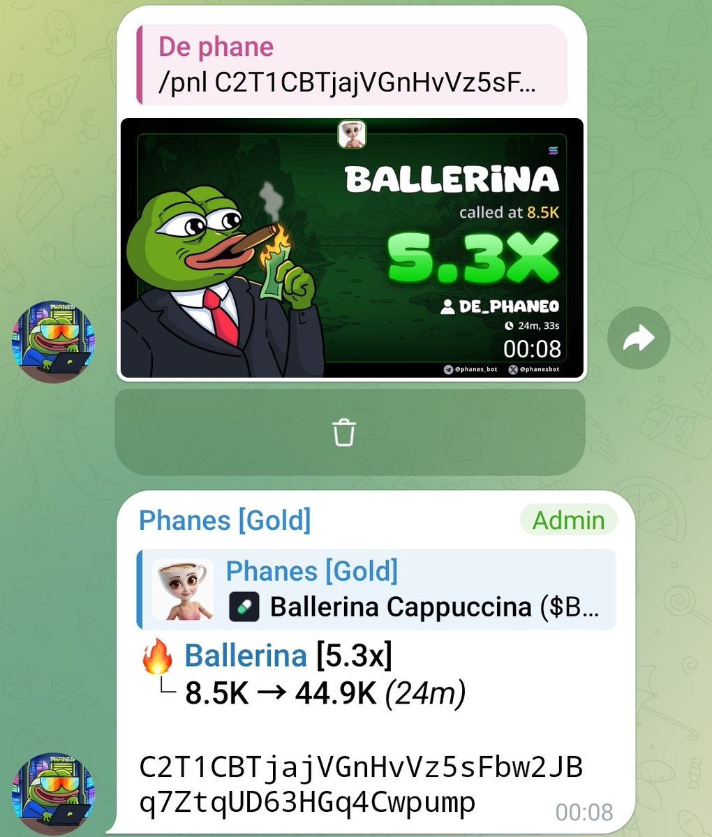 De_phane's tweet photo. $BALLERINA hit a solid 5.3x gain in my alpha group 

Ca:
C2T1CBTjajVGnHvVz5sFbw2JBq7ZtqUD63HGq4Cwpump https://t.co/1V52V4PzZV