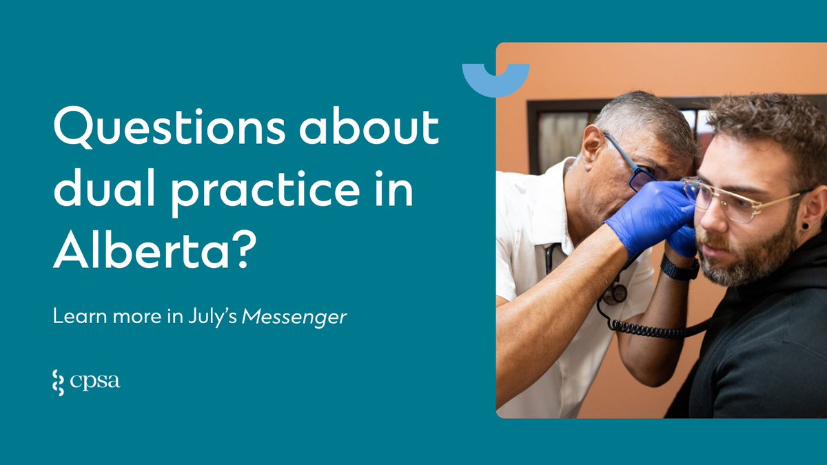 CPSA_CA's tweet photo. Learn more about what dual practice means for regulated members and CPSA in July’s edition of The Messenger: https://t.co/7LctHdaekT 

#ABHealth #MessengerMonday https://t.co/l7hmAL0eLO