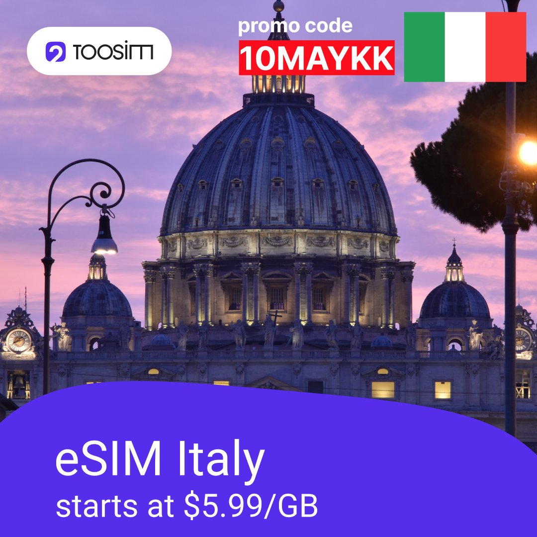 Toosim_eSIM's tweet photo. Old Italian cities block stable internet π΅
Smart fix:
β’ Standing coffee ritual β
β’ Hidden local food π
β’ Pre-activated eSIM π
No roaming chaos or SIM shops.
Get 10% OFF with code 10MAYKK: https://t.co/uD0r1qrCs3
#TooSim #eSIM #ItalyTravel https://t.co/b6xEAUfT8e