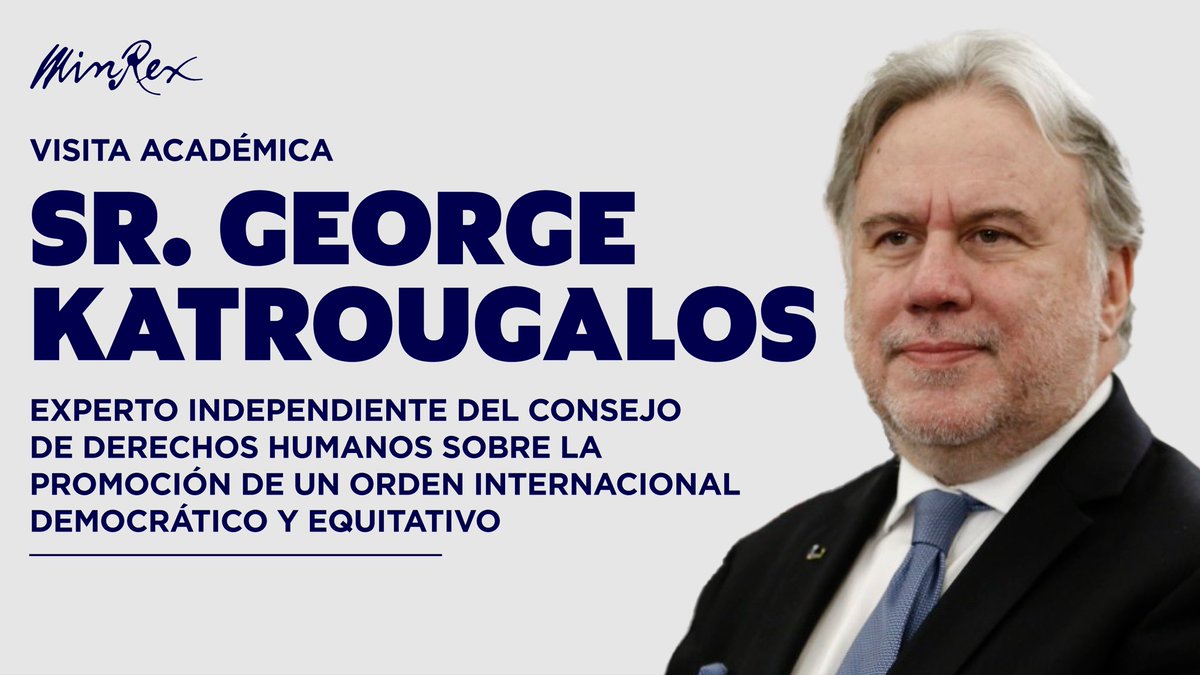 CubaMINREX's tweet photo. El experto independiente del @UN_HRC sobre la promoción de un orden internacional democrático y equitativo, Sr. George Katrougalos, comenzó su visita académica a Cuba. 

Esta constituye su segunda visita a nuestro país 🇨🇺.

ℹ️: https://t.co/RauYZ7ZpMB https://t.co/SQEq2z5gHq