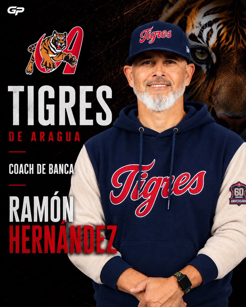 GeorgenyPerez's tweet photo. Ramón Hernández formará parte del cuerpo técnico de #Tigres de Aragua para la temporada 2026-2027 de la #LVBP.

Hernández será la mano derecha de Miguel Pérez y asumirá el cargo de coach de banca. https://t.co/92pBZwYeyi