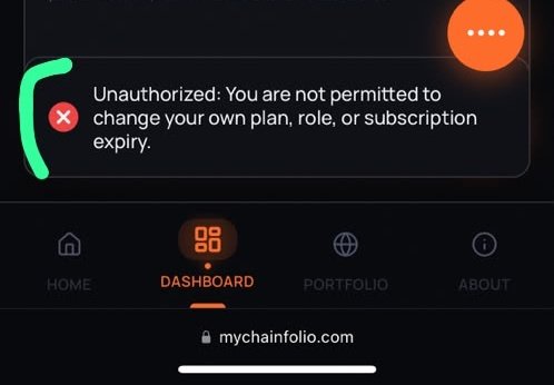 only1techbro's tweet photo. GM GM

It's Day 9 of building ChainFolio (@mychainfolio) Premium in public.

Today I squashed another bug 😂. 

Premium users keep getting this toast that tells them they can't upgrade their plan whenever they try to add their custom SEO. 

I found the fault, it was a trigger collision that was occurring.

So I fixed it and retested it and it worked perfectly.

Get your own ChainFolio now and stand a chance to win free premium or not 🙃. @mychainfolio

Before:                                   After: