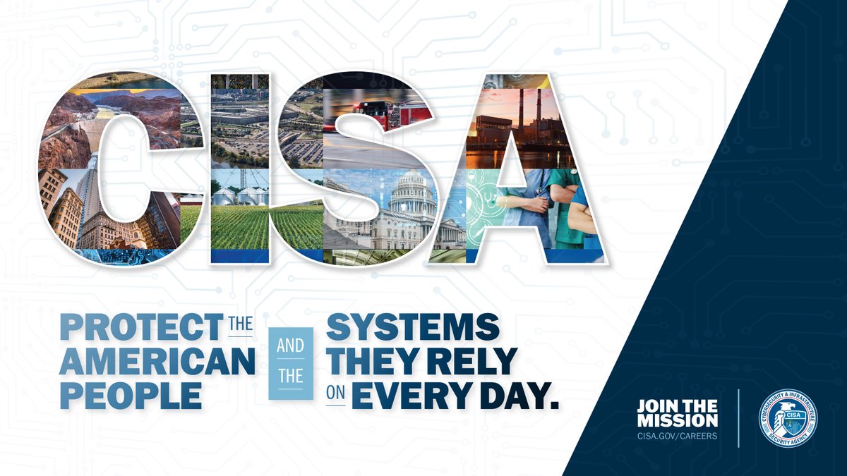 CISAgov's tweet photo. CISA is hiring! We are looking for the best of the best to help protect our nation’s most critical systems and functions. New positions are regularly being posted. Don’t wait, apply now: https://t.co/arFjUkoBF4 https://t.co/XjMXVO9KgI