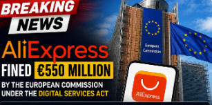 Sangtharii's tweet photo. 🚨BREAKING: AliExpress has been fined €550 million by the European Commission under the Digital Services Act.(DSA)

After regulators said the platform failed to adequately tackle illegal and unsafe products and meet key transparency requirements. https://t.co/WgZa5Or9Mm