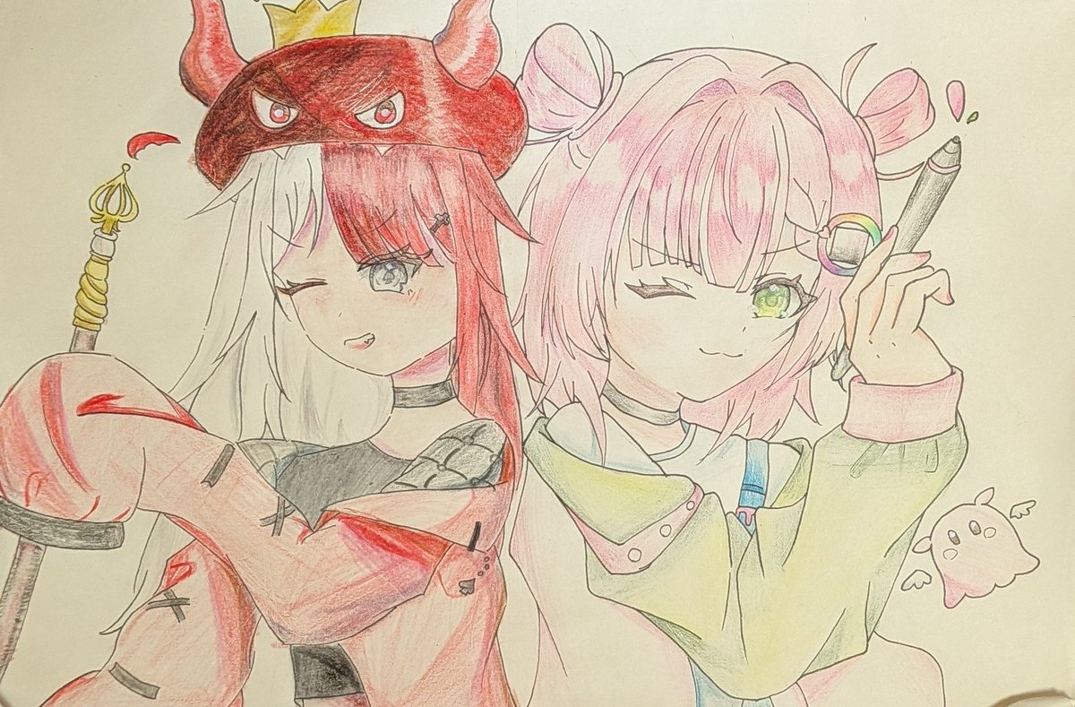 Syuan_color's tweet photo. 👿♠線画　従姉妹
　　  塗り　俺
🌈🖍️線画　俺
　　  塗り　従姉妹 https://t.co/SrgM99wkAz