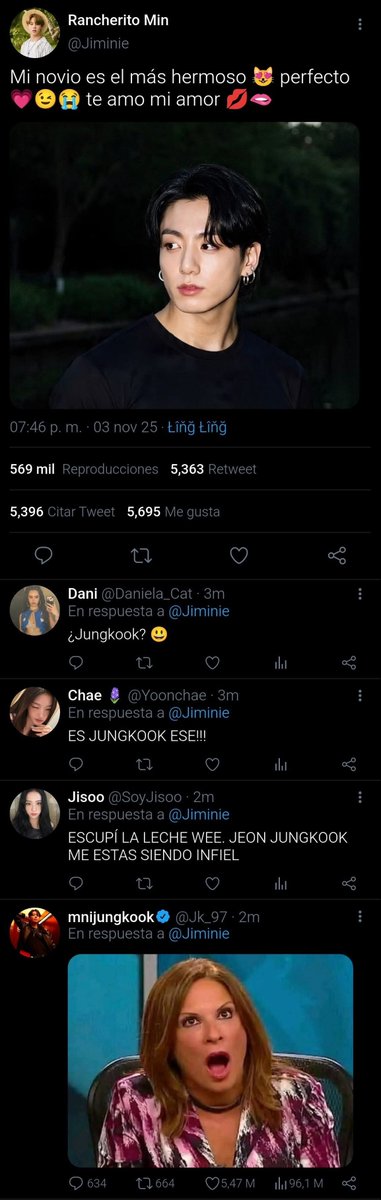 LinglingKookmin's tweet photo. #kookminau

Jimin es un chico de campo desactualizado del mundo moderno que se crea una cuenta para darle celos a su ex y se inventa una relación con fotos que le da una IA, sin saber que ese chico sí existe y se llama Jeon Jungkook, el guapo idol y embajador de Calvin Klein https://t.co/8WDjrtHtTg