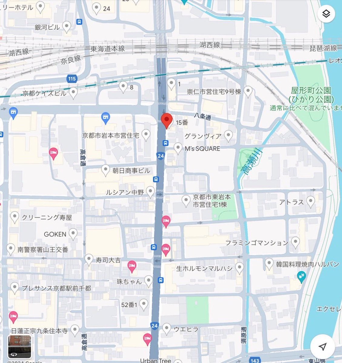 torishimarityui's tweet photo. 京都市南区

🚨河原町八条南行🚓

🔻ポイント付近より、要注意👮‍♂️
移動式オービスかは、わかりません
お気をつけください

#京都取締情報
#京都ネズミ取り
#京都ネズミ捕り
#移動式オービス
#可搬式オービス https://t.co/USezDRz973