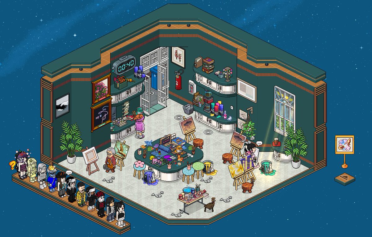 Realezahbt's tweet photo. 🎮Joguinho do dia do amigo no @MeuHabblet 

Esperamos que vocês tenham gostado. 🤍
Amando ver vocês dividindo as tarefas para se ajudarem. 💛

Construção: @Realezahbt 
Wireds: @MarkHBT https://t.co/FpUHRh2iQE