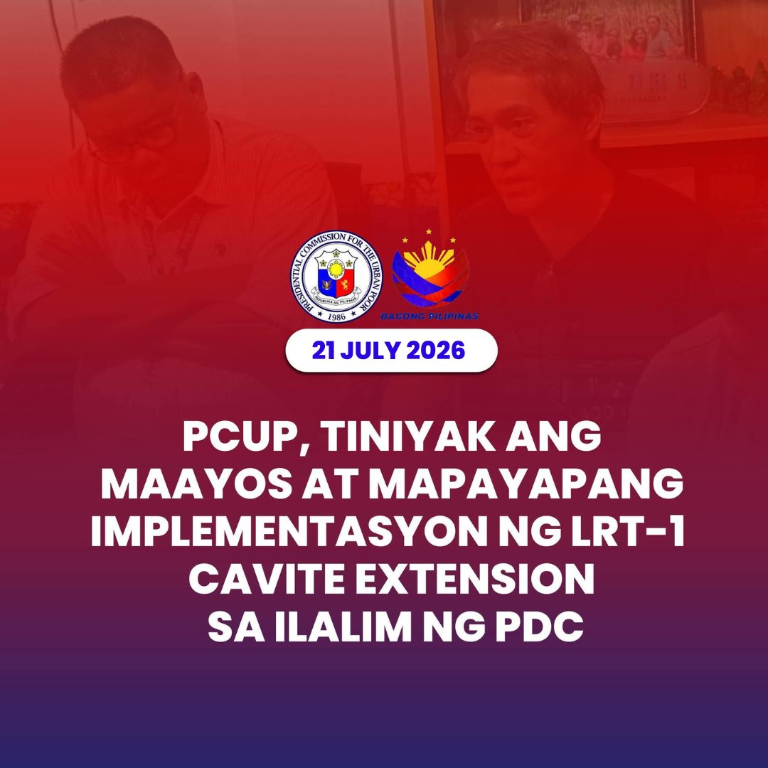pcupgovph's tweet photo. 𝐏𝐂𝐔𝐏, 𝐓𝐢𝐧𝐢𝐲𝐚𝐤 ������𝐠 𝐌𝐚𝐚𝐲𝐨𝐬 𝐚𝐭 𝐌𝐚𝐩𝐚𝐲𝐚𝐩𝐚𝐧𝐠 𝐈𝐦𝐩𝐥𝐞𝐦𝐞𝐧𝐭𝐚𝐬𝐲𝐨𝐧 𝐧𝐠 𝐋𝐑𝐓-𝟏 𝐂𝐚𝐯𝐢𝐭𝐞 𝐄𝐱𝐭𝐞𝐧𝐬𝐢𝐨𝐧 𝐬𝐚 𝐢𝐥𝐚𝐥𝐢𝐦 𝐧𝐠 𝐏𝐃𝐂 https://t.co/SY9YzPXekA