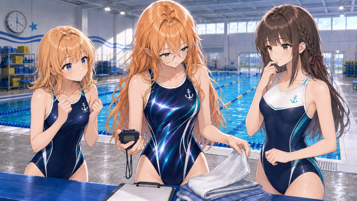 yamaP_1985_4_9's tweet photo. #OC #swimteam #水泳部員の日常 

「自己ベストよ。おめでとう」

「やったぁ！　じゃあ、もう一本お願いします！」

「ふふ。喜び方まで、ずいぶん水泳部らしくなったわね」

#ストップウォッチが刻んだ成長 
#更新したのはタイムだけじゃない https://t.co/QtpCuQHrD1