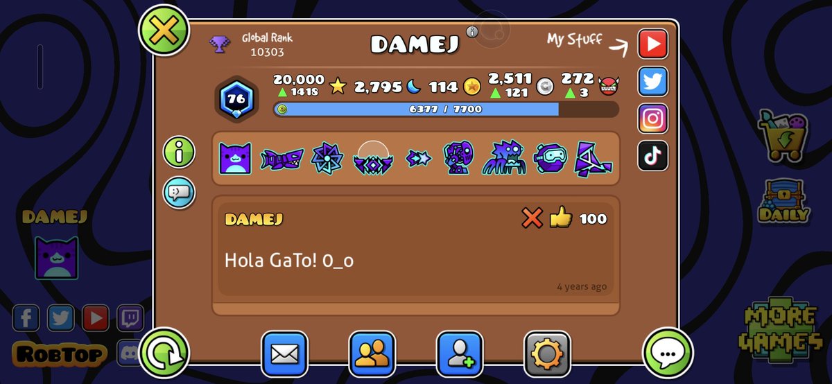 DaMj_13's tweet photo. GG 20k estrellas, esta va dedicada a lopez obrador

#geometrydash https://t.co/EjDXZJhcKS