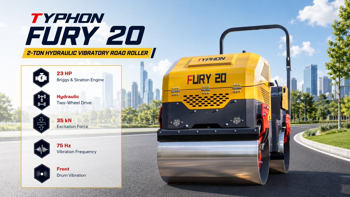 iloveSkidSteer's tweet photo. 🚧💪 Bigger Roller. Faster Results.

The TYPHON FURY 20 delivers powerful compaction for asphalt, gravel, and soil with a durable 2-ton design and hydraulic drive system.

🌐 https://t.co/L5oJxGhZaI

🛒 eBay:
https://t.co/8FoGgW2QWP
#Typhon #FURY20 #RoadRoller #Construction https://t.co/HeWlwq3683