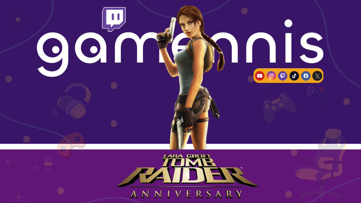 gamennis's tweet photo. Hoy estaremos con Tomb Raider: Anniversary en  https://t.co/2pAq8RfJbl. ¡Únete a la tripulación del stream!  #twitch #stream #gamennis #tombraider #laracroft https://t.co/omrFVctmiB