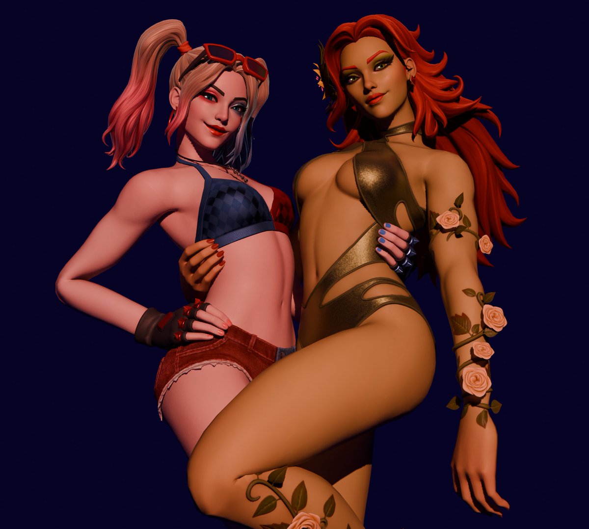 Spiritkitsune2's tweet photo. Harley quinn and Poison ivy ❤️💚

#FortniteRunners #Blender #FortniteBlender #Fortnite
#FortniteArt https://t.co/KzxLqnHwsN