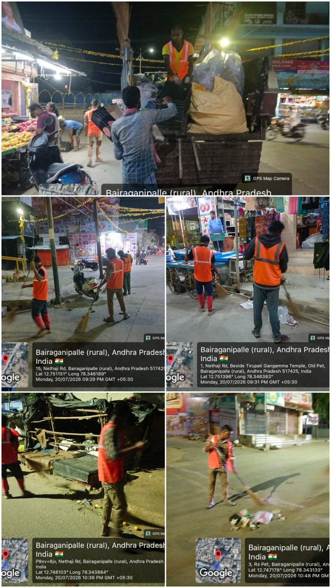 Kuppammpl's tweet photo. Night sweeping and commercial garbage collection activities were carried out at Kuppam Municipality as part of #SwachhaKuppam. 🧹♻️
@mohua.india
@SwachhBharatUrban
@SwachhaAndhra
@AndhraPradeshCM
@APDeputyCMO
@Dr.PonguruNarayana
@pattabhiramofficial
@MunicipalDepartment https://t.co/zDctWAoip4