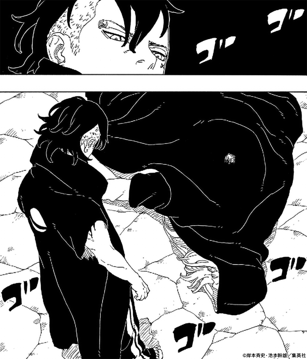 NARUTO_kousiki's tweet photo. Vジャンプ9月特大号 本日発売🙌
『BORUTO -ボルト- -TWO BLUE VORTEX-』
＃36「親の心」

アマドの指示を受け、果心居士を緊急停止させたカワキ。2人の狙いは…？

#BORUTO https://t.co/GO6vf5f9bi