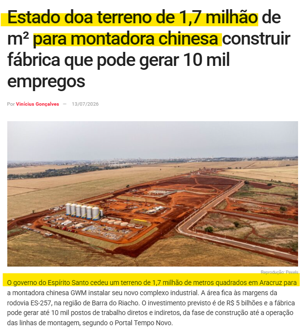 nelsonpaffi's tweet photo. Serão 10.000 chineses os empregados? https://t.co/xXRcjsijQU