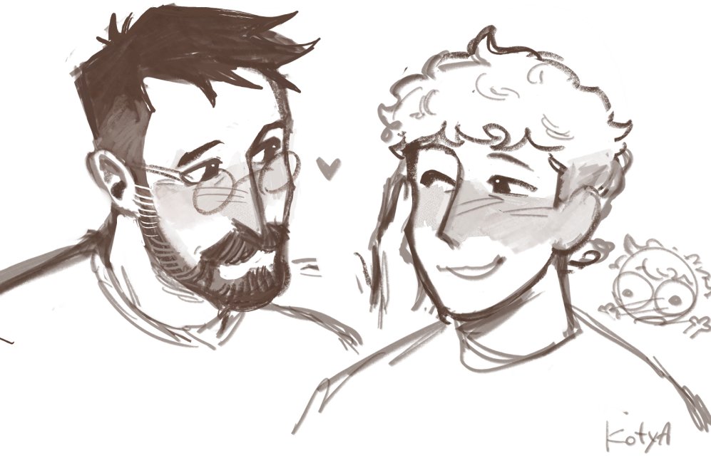 kotya_OMG's tweet photo. I'm completely buried in work on commissions (and looking for new clients) but all I want is to draw them.. 
Adult life won't let me enjoy the gays, sigh...😭

#hucklerobby https://t.co/TrevHcI5LW