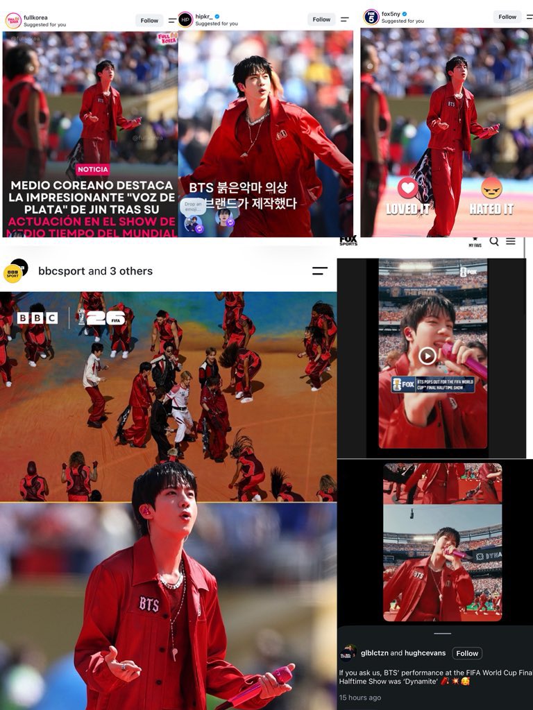 1jin_rr's tweet photo. Jin really was the main character. Most media outlets chose to highlight his part when covering BTS’s FIFA World Cup 2026 halftime show. His voice and visuals always leave the biggest impression

JIN AT FIFA WORLD CUP 
JIN AT WORLD CUP 2026 
#JINxWORLDCUP2026 
#JINHALFTIMESHOW https://t.co/05jdKKyrZY