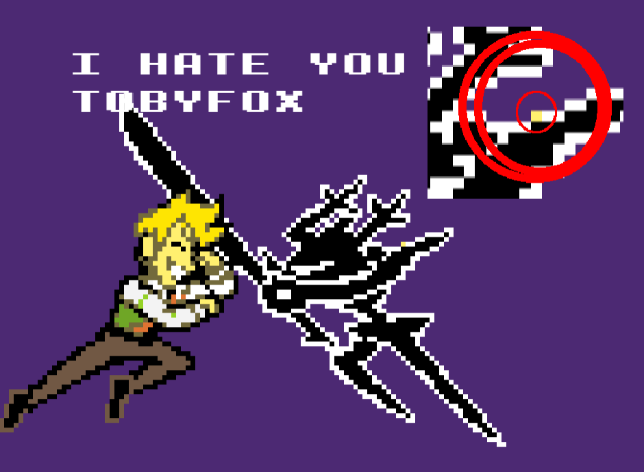 BirdInABirdcage's tweet photo. looking through some sprites for deltarune chapter 5 and theres a fucking yellow pixel on the knight fight sprites i hate you so much https://t.co/d4VEVoqJtV