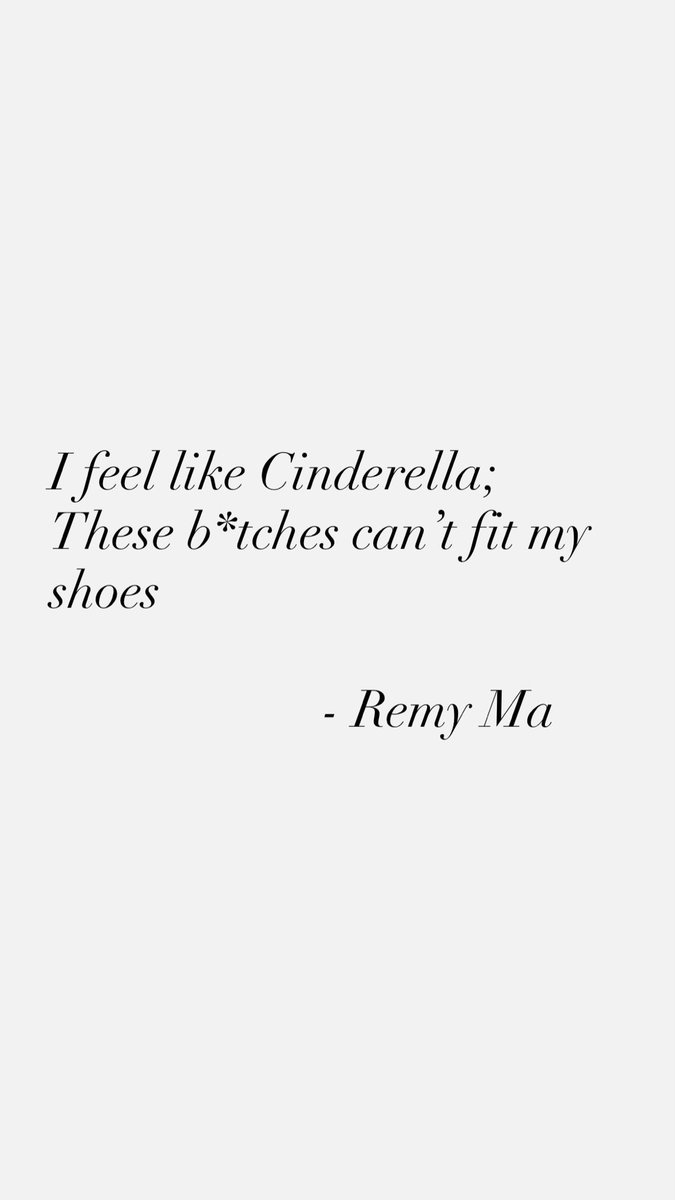 RealRemyMa's tweet photo. “I feel like Cinderella; these b*tches can’t fit my shoes” #PutEmOn 

https://t.co/a1EE2h710f https://t.co/aSw84LYZHD