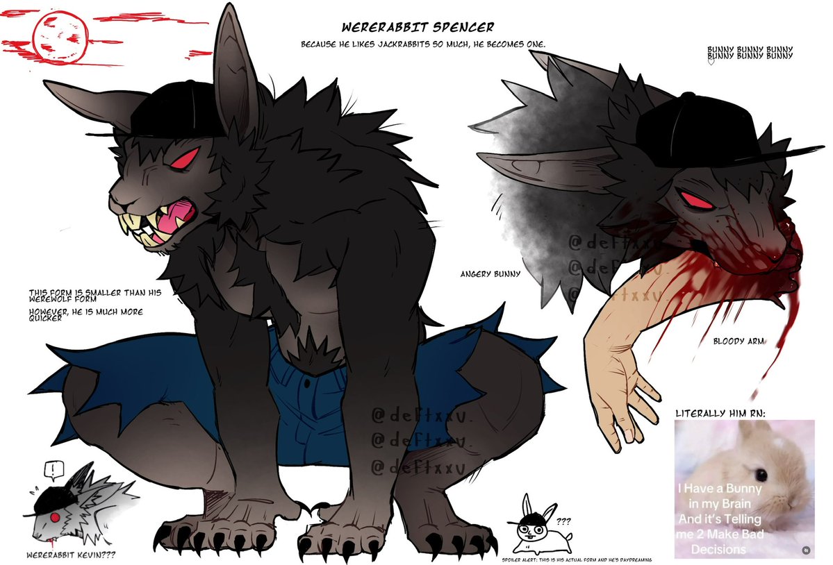 deftxxu's tweet photo. wererabbit spencer

#kevinspencer #kevinspencerfanart #fanart #werewolf #wererabbit #au https://t.co/g8LvgP3VI9